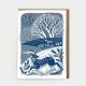 Leaping Deer By Folded Forest