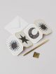 Celestial Concertina Christmas Star Moon Die Cut Mini Card By Katie Housley
