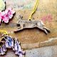 Running Hare Wooden Decoration By Hannah Longmuir