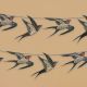 Cornish swallows Garland paper garland by Angela Harding