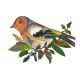 Festive Chaffinch Birch Plywood Decoration By Driftwood Designs