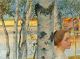 Carl Larsson ‘Lisbeth by the Birch Tree’ Greetings Card.
