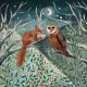 Owl and squirrel yule by Jacqueline Wild
