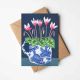 Cyclamen in Squirrel Cup Card By Susie Hamilton