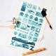 Elizabeth Morris Seaside A - Z Tea Towel