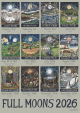 Full Moons 2026 – UK Poster Print by Driftwood Designs