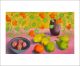 Still Life, Nasturtiums and Pears by Cedric Morris - Down To Earth Cards