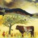 Shorthorn under a Hawthorn by Lesley McLaren - Down To Earth Cards