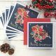 Merry Christmas Santa Medium Square Greetings Card 5 Pack By Driftwood Designs