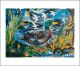 Mallard Watching collage by Mark Hearld
