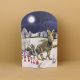 Winter Hares die-cut card by Niki Bowers.