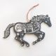 Screenprinted Wooden Decoration - Silver Horse By Folded Forest
