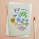 Thinking of You Floral  Greetings Card