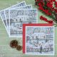Walking in the Snowdrops Square Greetings Card – 4 Pack By Driftwood Designs