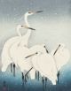 Ohara Koson  AGBI CHRISTMAS CARD PACK - Herons in Snow