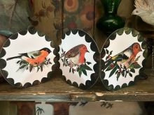 Festive Birds Round Concertina Greeting Card By Clare O'Neill