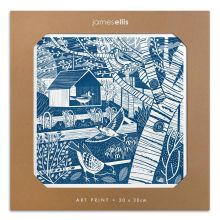 Garden Bird House Print by Matt Johnson Unframed