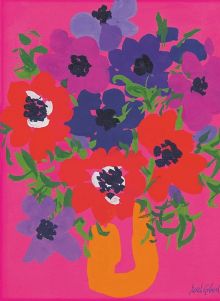 Anemones on Pink By Sarah Gillard