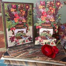 Berries and Blooms Die Cut Birch Plywood Keepsake and Card By Clare O'Neill Artworks