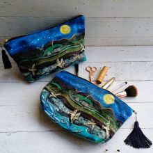 Moonlight Velvet Make Up / Travel Bag by Driftwood Designs