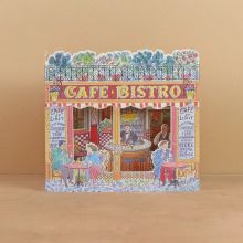 Parisian Café die-cut card by Emily Sutton