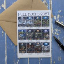 Full Moons 2027 Greetings Card By Driftwood Designs