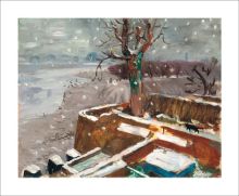 Snow at Durham Wharf, 1946 by Julian Trevelyan