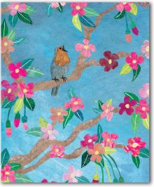 Singing Robin in Cherry Tree - Elze van den Akker