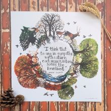Seasons Square Poster Print By Driftwood Designs
