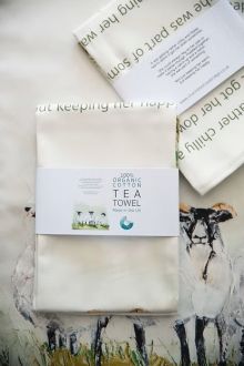 Highland Huddle (Sheep) Organic Cotton Tea Towels | When Beasts Spoke Charlotte Strawbridge