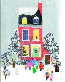 Carol Singers Clover Robin AGBI CHRISTMAS CARD PACK
