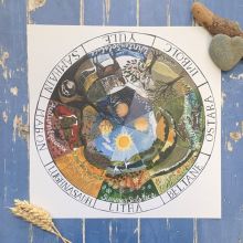 Wheel of the Year Square Poster Print By Driftwood Designs