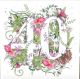 Flower Meadow AGE 40 Birthday card by Doodleicious Art 