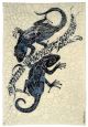 Two Lizards Iris Milward Poetry Greeting Card