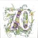 Flower meadow Age 70 Birthday Card by  Doodleicious Art 