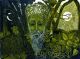 Green Man Linocut by Miranda Mott