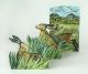Hare and Open Field Die-cut concertina cards  by Angela Harding 