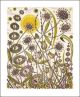 Skye Sun Linocut Greeting Card by Angie Lewin