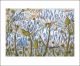  Agapanthus II Greeting Card screen print by Angie Lewin