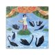 Black Swans Greeting Card Designed by Anna Pugh.