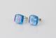 Blue starburst handmade earrings By Sarah Hill