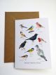 British Garden Birds Card By Angela Hennessy