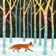 Night Fox card by Rebecca Vincent
