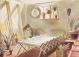 The Attic Bedroom - Eric Ravilious - Greetings Card