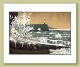 Great Wave at Aberystwyth Greeting Card by Ian Phillips Linocut Artist 