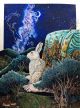 Melangell’s Hare Greeting Card By Rebecca Stockburn