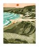 Charmouth Beach etching - John Brunsdon Art Greeting Card 