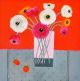 Ranunculus by Jill Leman RWS RBA Fine Art Greeting Card, Acrylic on Board