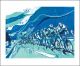 Le Tour de Force Linocut by Lisa Takahashi 