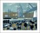 View of St Pauls from the Thames Foreshore Linocut by Melvyn Evans